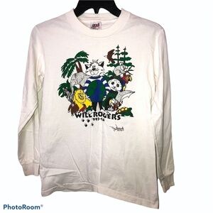 Vintage Crewneck Graphic Print Long Sleeve T-Shirt Sz L